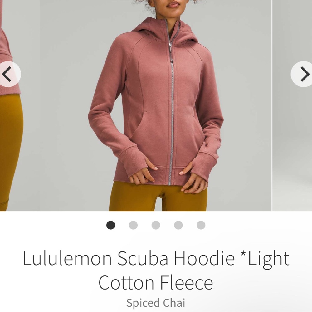 Lululemon Spiced Chai Scuba Hoodie Light Cotton Fleece